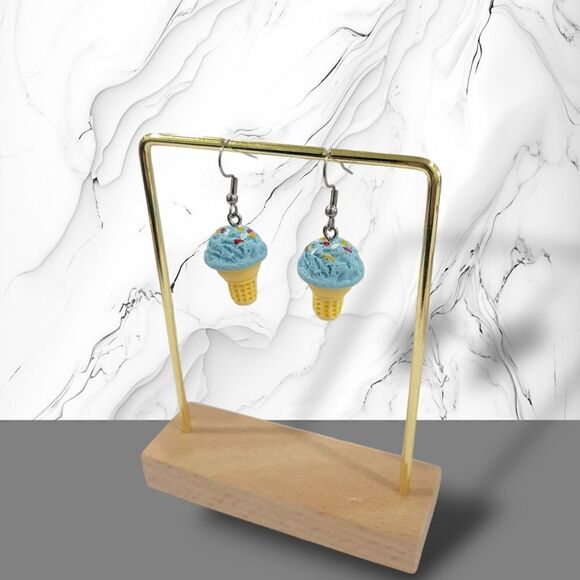 🍦Ice Cream Cone Earrings🍦(2-A008-B) - Picture 5 of 6